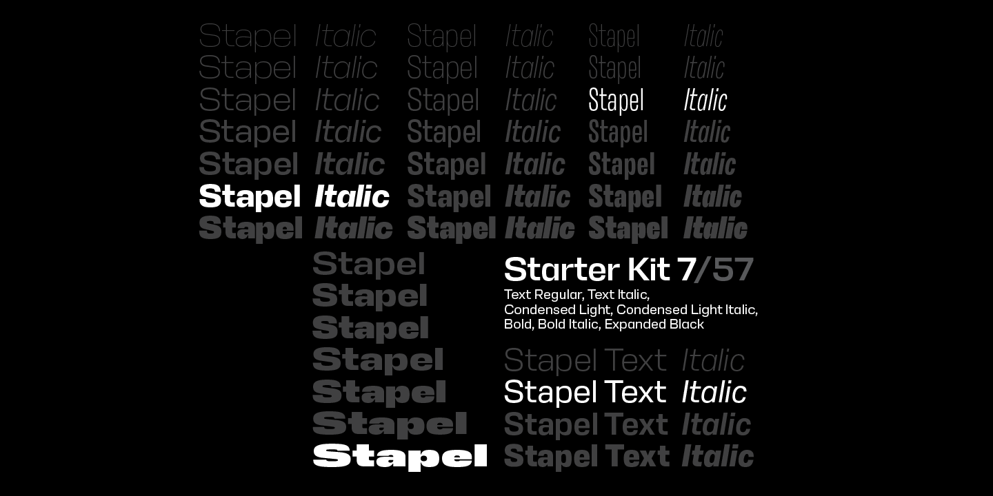 Example font Stapel Narrow #10